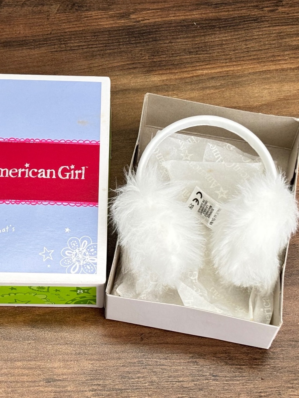 NIB American Girl Doll White Winter Snowy Ear Muffs Retired Accessory F1694 NEW